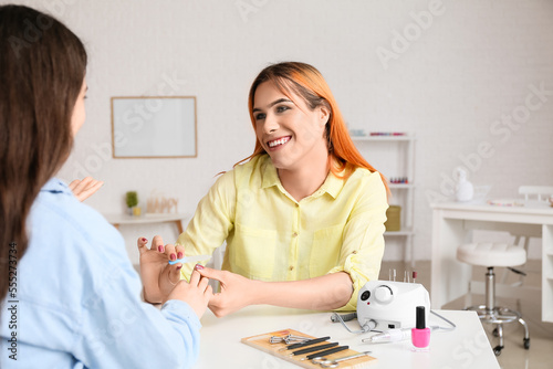 Transgender manicure master...