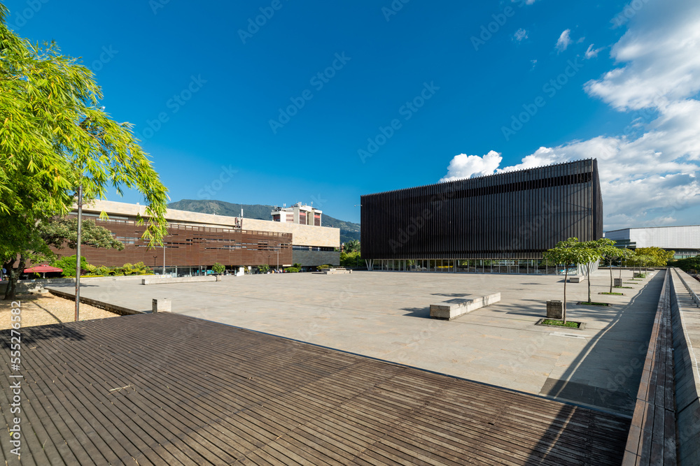 Medellin, Antioquia, Colombia. January 13, 2022: Plaza Mayor Medellín