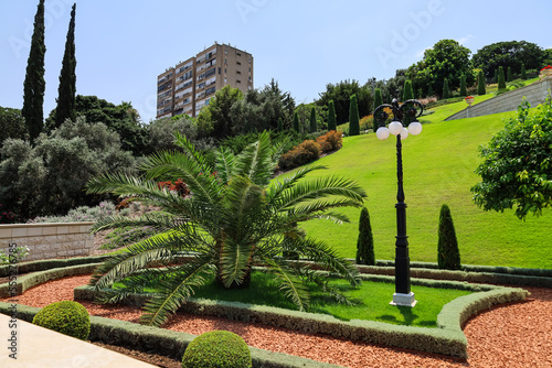 Beautiful city park with gr...