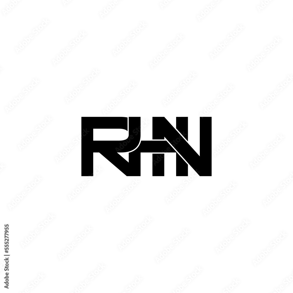 Obraz premium rhn letter initial monogram logo design