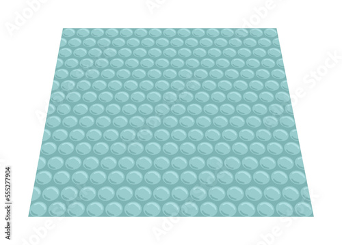 Bubble wrap sheet. Simple flat illustration in perspective view.