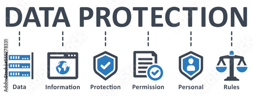 Data Protection icon - vector illustration . data, protection, information, permission, personal, safety, rules, compliance, infographic, template, concept, banner, pictogram, icon set, icons .