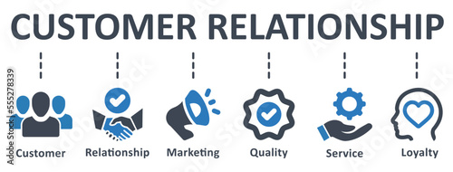 Customer Relationship icon - vector illustration . customer, relationship, marketing, quality, service, loyalty, profit, advertising, infographic, template, concept, banner, icon set, icons .