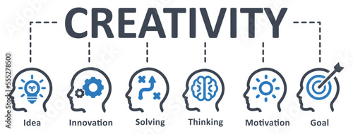 Creativity icon - vector illustration . creativity, idea, innovation, creative, problem solving, thinking, motivation, goal, infographic, template, concept, banner, pictogram, icon set, icons .