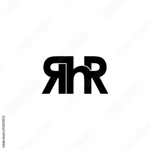 rhr letter initial monogram logo design