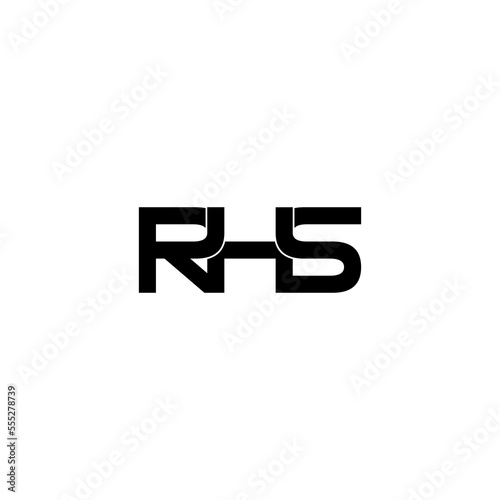 rhs letter initial monogram logo design