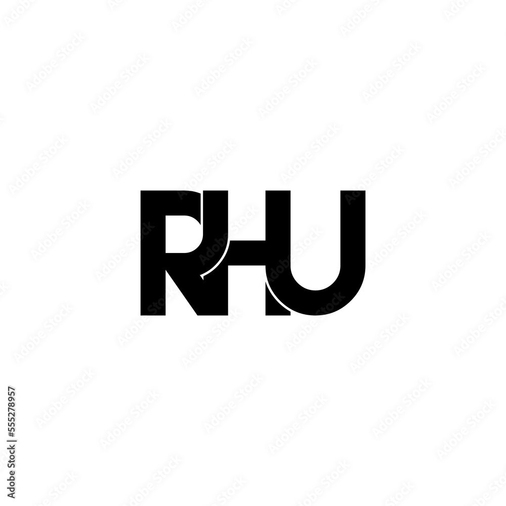 rhu letter initial monogram logo design rhu letter initial monogram logo design