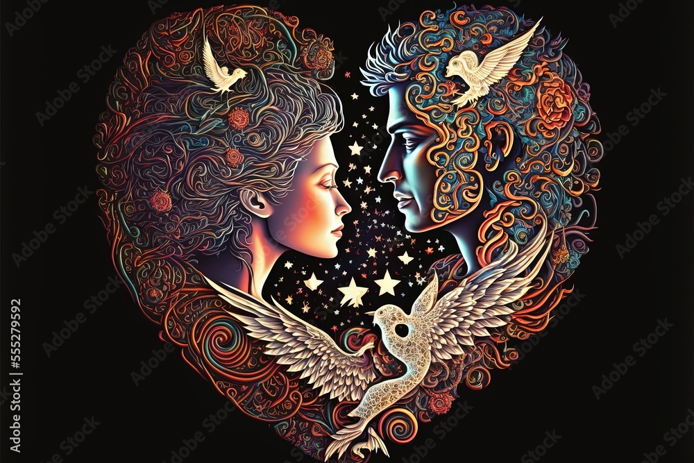 Fototapeta premium Valentine's day Card Art