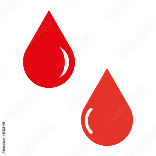 Drops of blood. Medical icon. Vector illustration. Stock image.