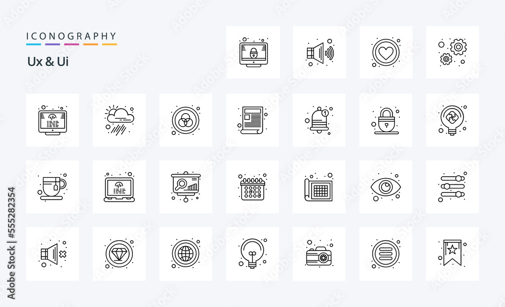 25 Ux And Ui Line icon pack