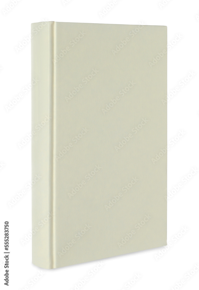 Closed book with brown hard cover isolated on white Closed book with brown hard cover isolated on white