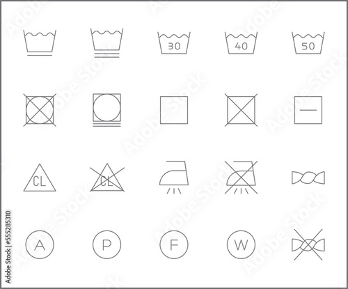 Simple Set of laundry Related Vector Line Icons.
Vector collection of washing, ironing, dry, cleaning, housework, care, fabric, housekeeping, bleach and design elements symbols or logo element.