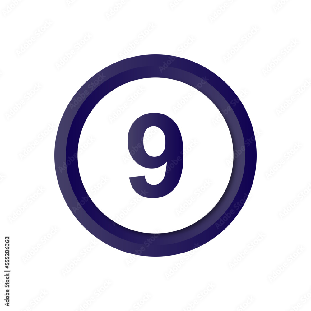 Number icon vector illustration. Infographic number icon vector. number icon vecto Number icon vector illustration. Infographic number icon vector. number icon vecto