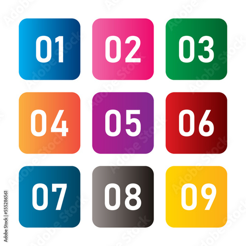 Number icon vector illustration. Infographic number icon vector. number icon vecto © Eureka Design