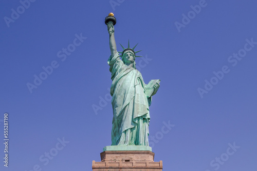 The Statue of Liberty (La Liberté éclairant le monde), Liberty Island, New York City, United States.