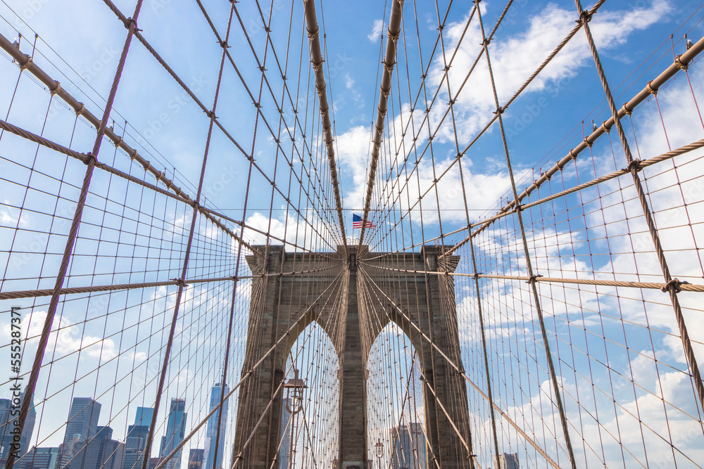 Fototapeta premium Brooklyn Bridge and Manhattan skyline, New York City, United States.