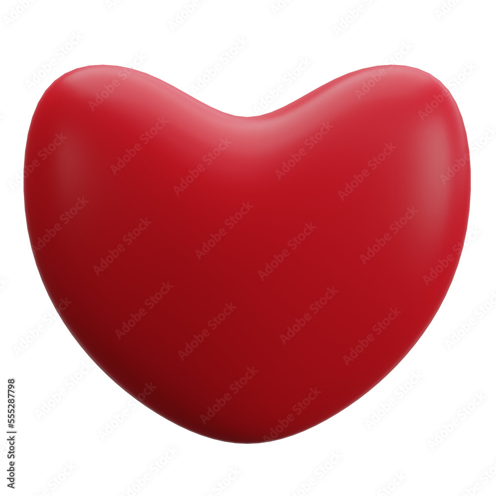 red heart 3d icon red heart 3d icon