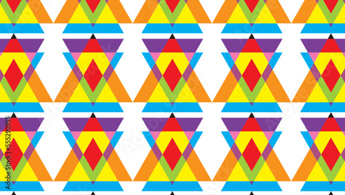 The vectors illustration seamless pattern of abstract colored triangle background