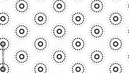 The vectors illustration seamless pattern of abstract circle dash line background