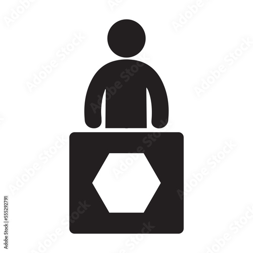 Speaker, spoke, spokesperson icon
