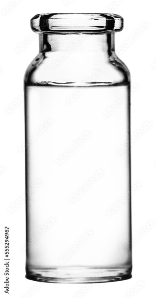 Cosmetic or medical glass bottle with liquid Cosmetic or medical glass bottle with liquid