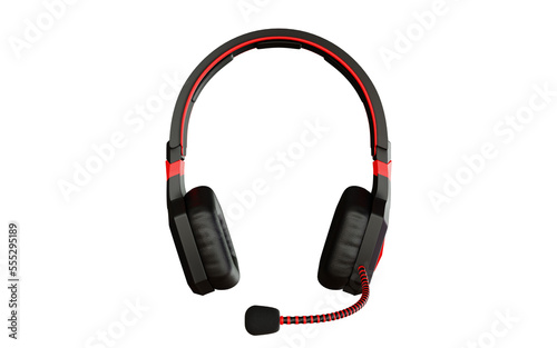 Headphones 3d rendering design for product mockup purposes