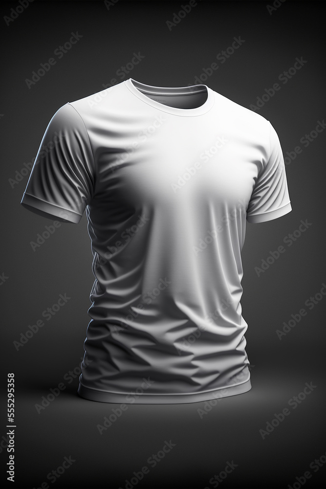 AI-generated White t-shirt mockup for men AI-generated White t-shirt mockup for men