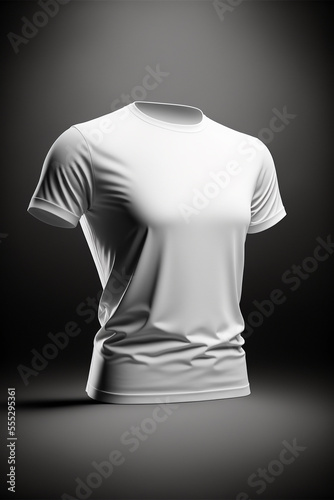 AI-generated White t-shirt mockup for men