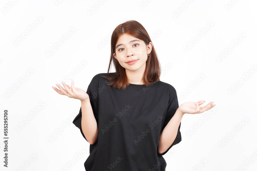 Doubt Confused, Don't know Gesture Of Beautiful Asian Woman Isolated On White Background Doubt Confused, Don't know Gesture Of Beautiful Asian Woman Isolated On White Background