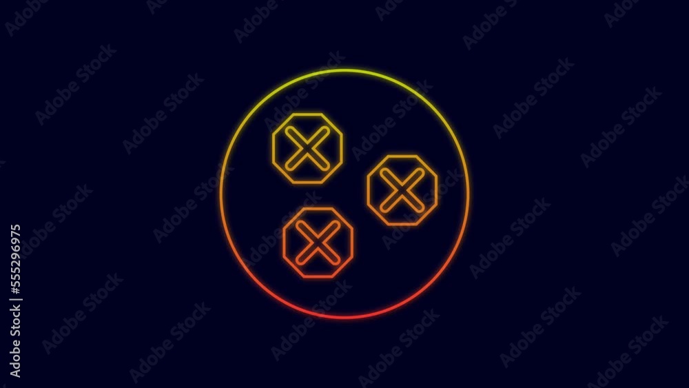 Glowing neon line Wonton icon isolated on blue background. Chinese food. 4K Video motion graphic animation Glowing neon line Wonton icon isolated on blue background. Chinese food. 4K Video motion graphic animation