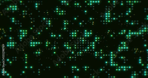 Wallpaper Mural digital abstract background animation of green pixel dot gradation Torontodigital.ca