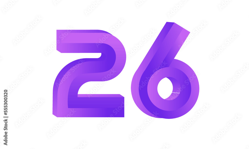 26 Number New Fresh Purple Business Logo 26 Number New Fresh Purple Business Logo