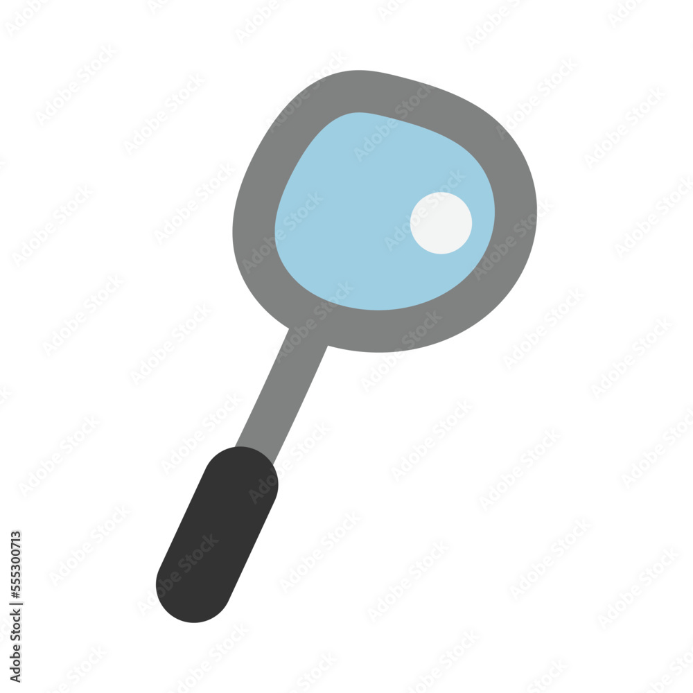 Magnifying glass hand drawn clipart illustration isolated