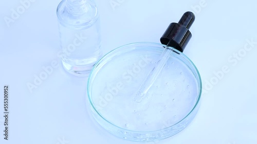 white liquid or raw material for skin care product, Serum products or natural chemical photo