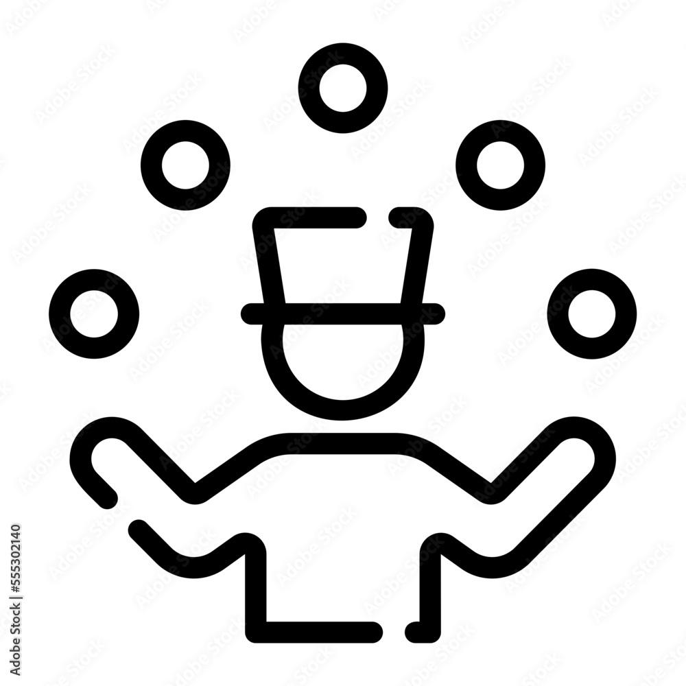 juggling line icon juggling line icon