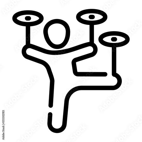 plates line icon