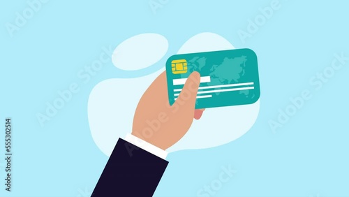 credit card bank money animation