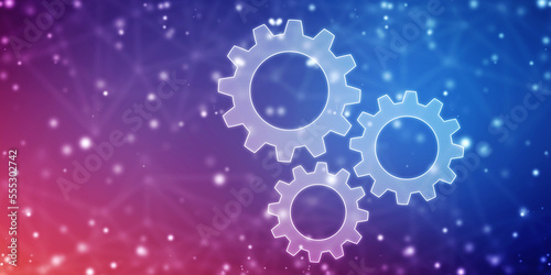 Process management, optimization operation, fix strategy industry, transmission gears wheel, software update status, Cog Gear Wheel on the technology abstract background