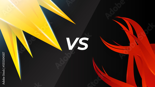 Versus screen design. Battle headline template. Fllat modern design. Vector illustration