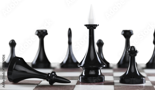 Chess figure on a chess board