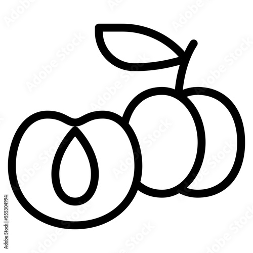 plum outline icon