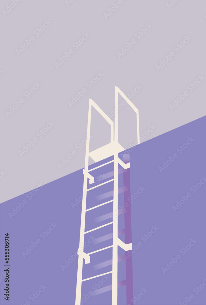 illustration flat vector graphic of ladder perfect for posters, pamphlets,wall decoration, decoration, design, wallpaper, and advertising illustration flat vector graphic of ladder perfect for posters, pamphlets,wall decoration, decoration, design, wallpaper, and advertising