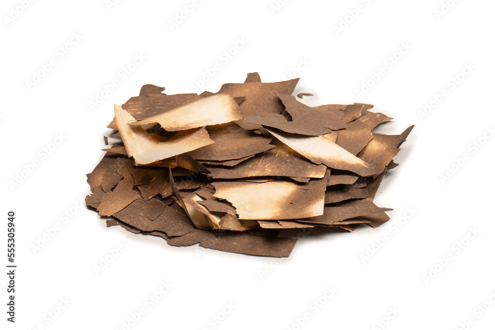 Burnt paper isolated on a white background. Burnt paper isolated on a white background.