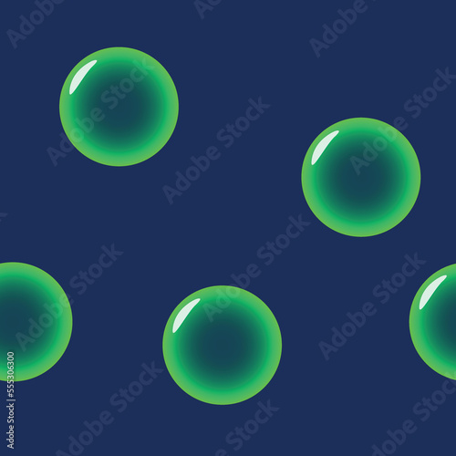Green soap bubbles  pattern  vector
