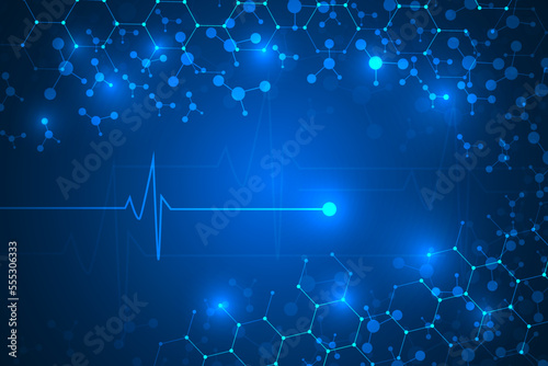 heartbeat rate monitor digital lines technology innovation abstract