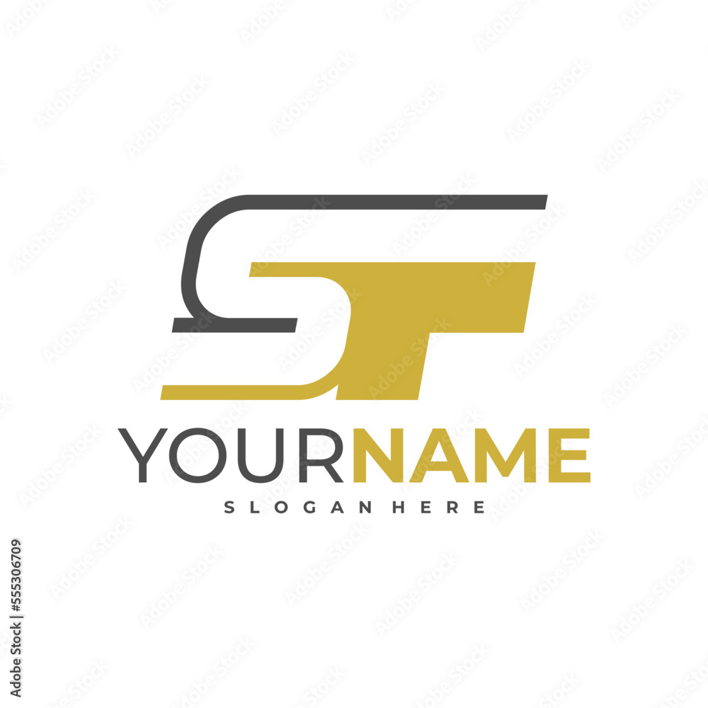 SF Letter logo template, Initial SF logo design vector SF Letter logo template, Initial SF logo design vector