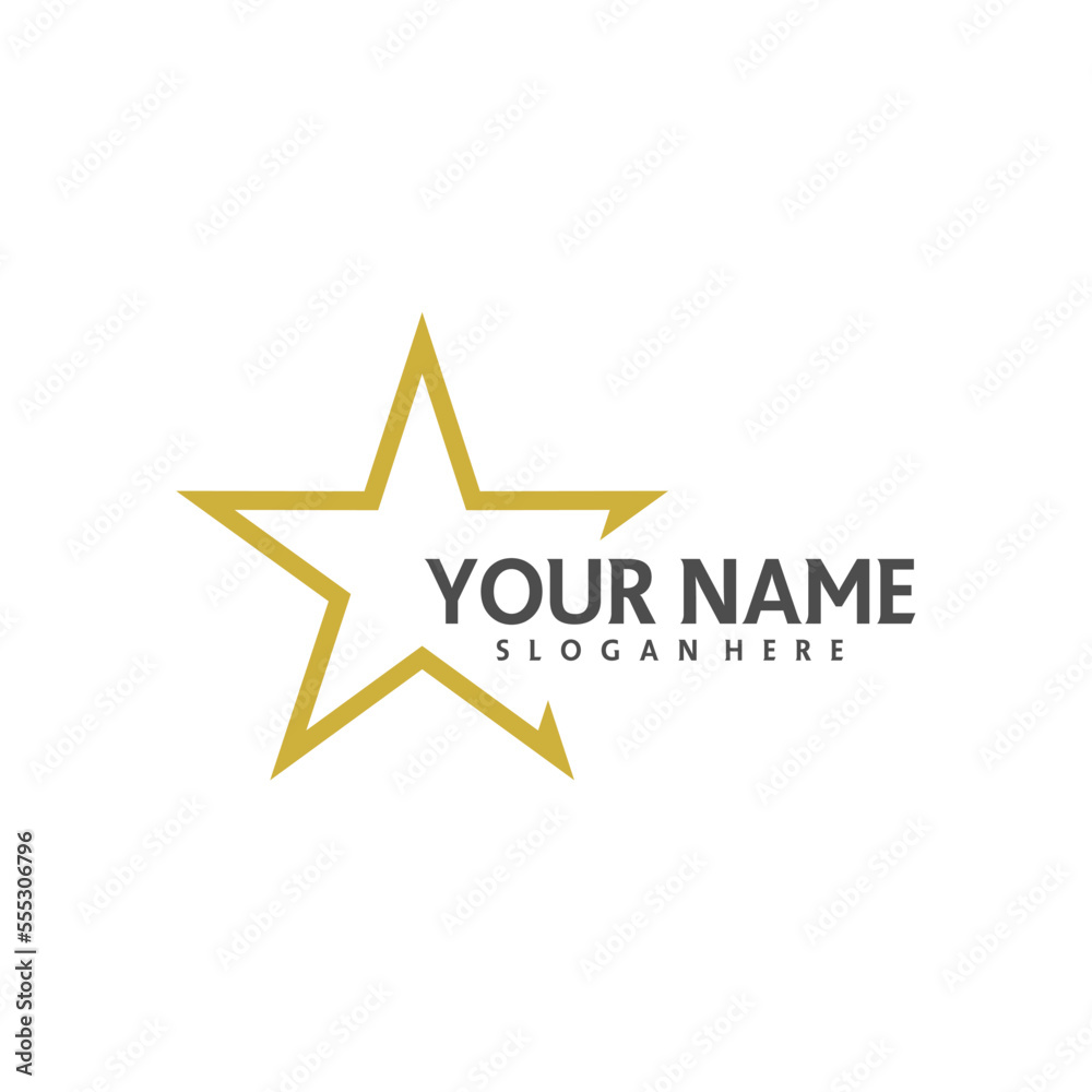 Star logo template, Star logo design vector