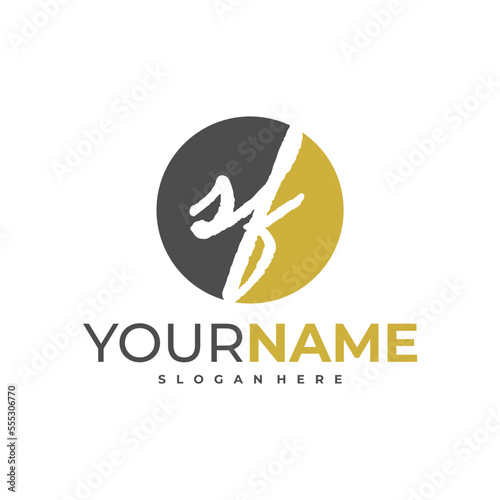 SF Letter logo template, Initial SF logo design vector