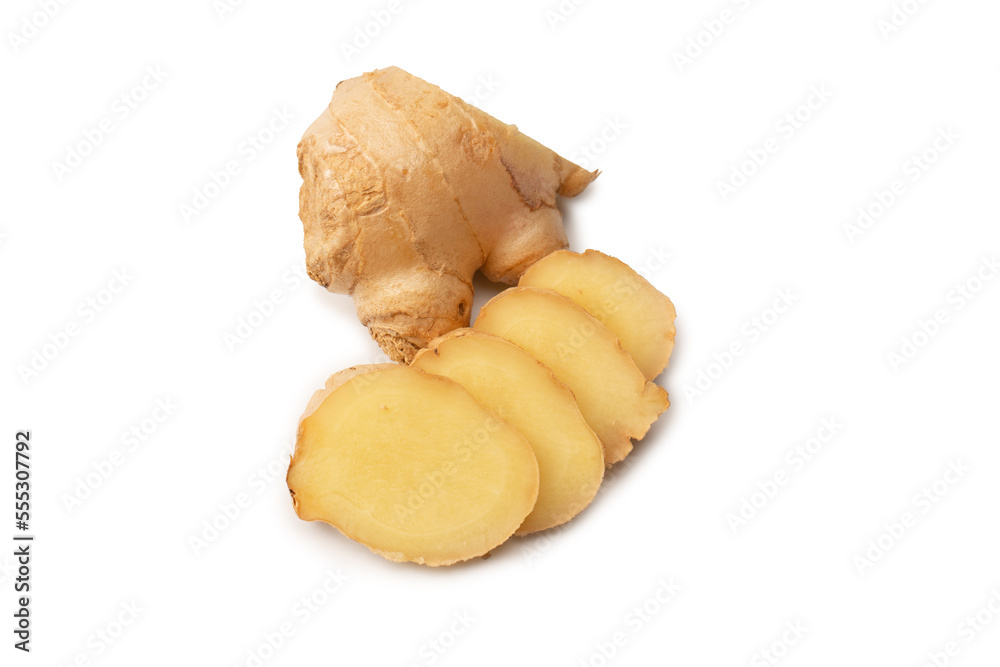 Ginger root isolated on white background. Ginger root isolated on white background.