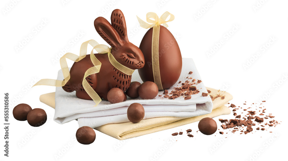 Αυτοκόλλητο Delicious chocolate easter eggs and bunny